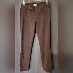 Lila Ryan Denim Jeans, Women's size 29W Brown Skinny Spruce Denim Jean Pants